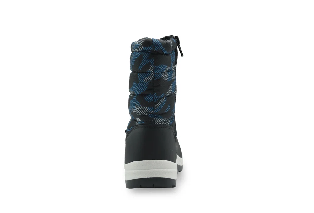 Apakowa/Детская противоскользящая камуфляжная альпинистская обувь для маленьких мальчиков; теплые плюшевые зимние ботинки до середины икры для малышей
