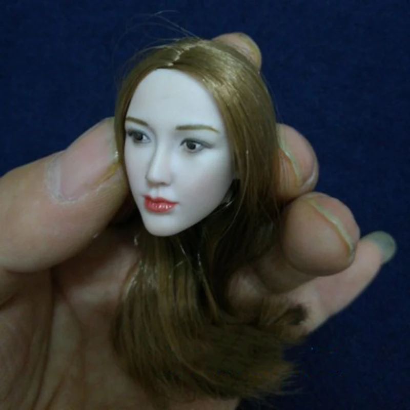 1/6 азиатские красивые бледные кофейные волосы для 12 женских тела | Игрушки и хобби
