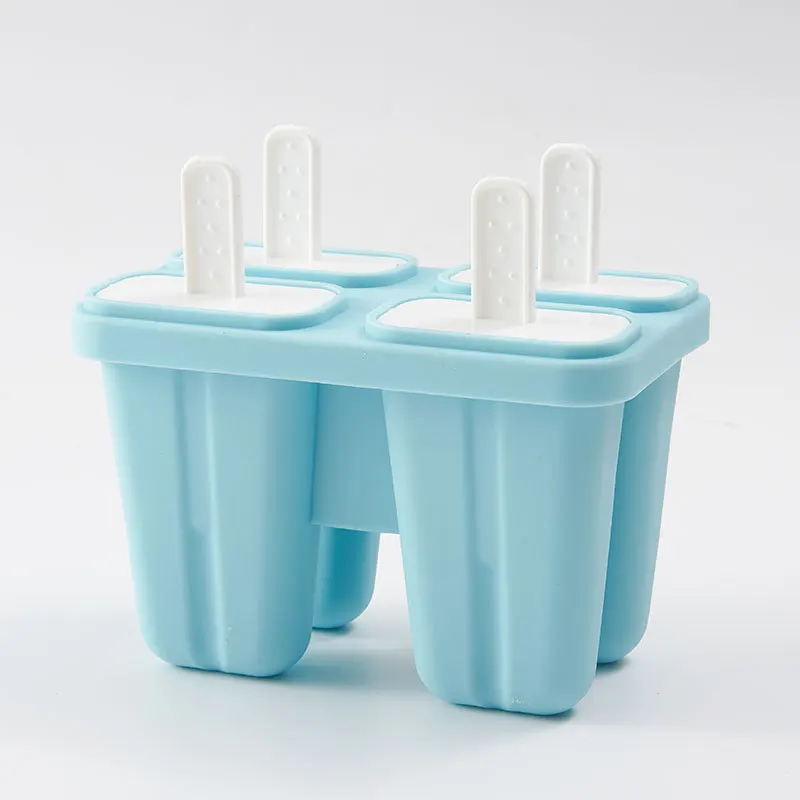 Силиконовые формы для мороженого, эскимо, инструменты для приготовления пищи, Прямоугольная форма, многоразовые, сделай сам, замороженное мороженое, поп формы для выпечки, форма для мороженого - Цвет: 8535 Blue