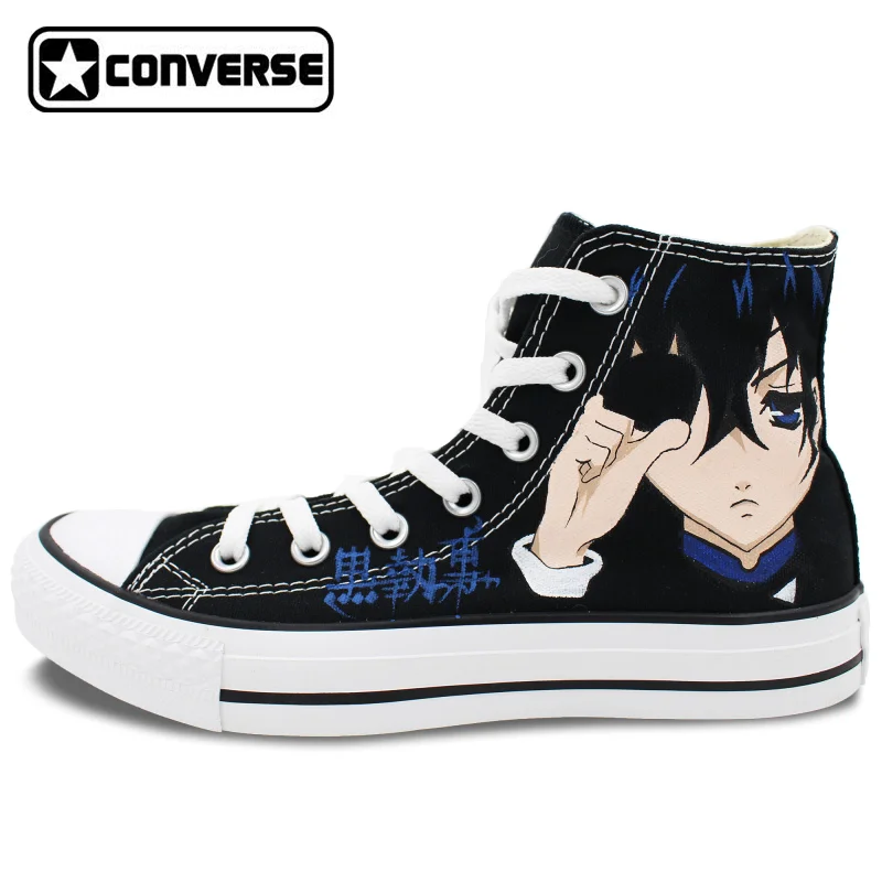 Prix pour Classique Anime Black Butler Sebastian Michaelis Conception All Star Converse Homme Femme Chaussures Peint À La Main Chaussures Hommes Femmes Sneakers Prix pour Classique Anime Black Butler Sebastian Michaelis Conception All Star Converse Homme Femme Chaussures Peint À La Main Chaussures Hommes Femmes Sneakers
