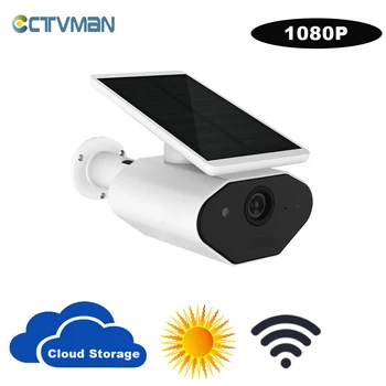 

CTVMAN 1080P Solar Camera WIFI Cloud Storage Solar Wireless CCTV IP Camera 2MP Outdoor HD Home Security Two Way Audio