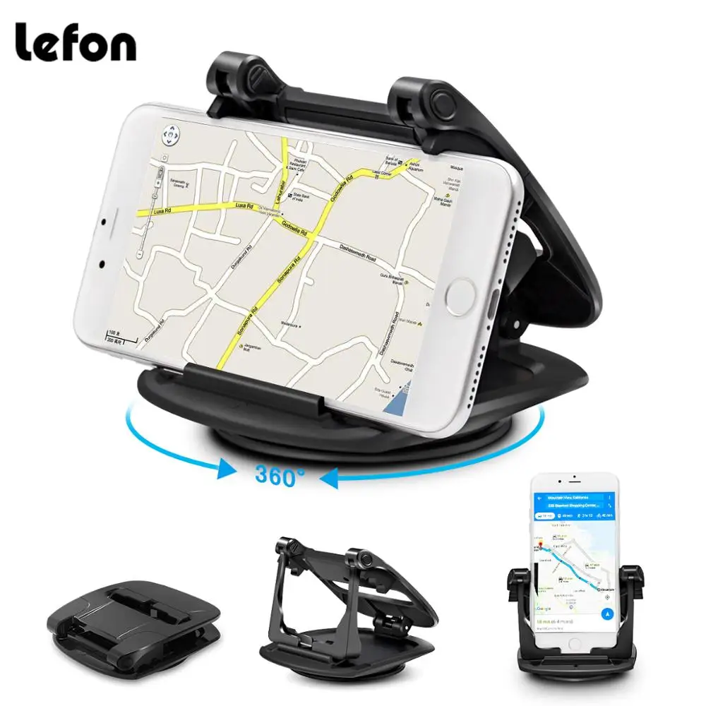 Автомобильный держатель для телефона Lefon вращающийся на 360 ° сильный липкий
