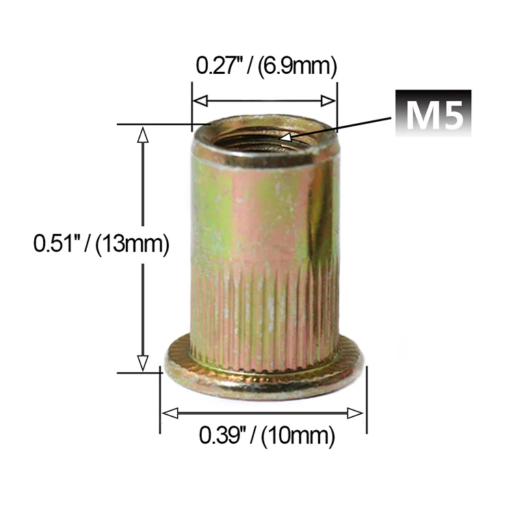 20 шт. 50 шт. 100 шт. M3 M4 M5 M6 M8 M10 углеродистая сталь с Цинковой Пластиной плоская головка заклепки с резьбой вставка крышка Rivnut заклепки гайка
