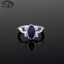1 pc o vampiro diários anéis elena gilbert luz do dia anéis de cristal do vintage anel com lapis azul moda filmes jóias cosplay
