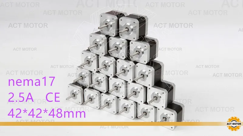 

free ship 20PCS nema17 4-lead stepper motor 48MM 2.5A 70OZ-IN FOR 3D PRINTER