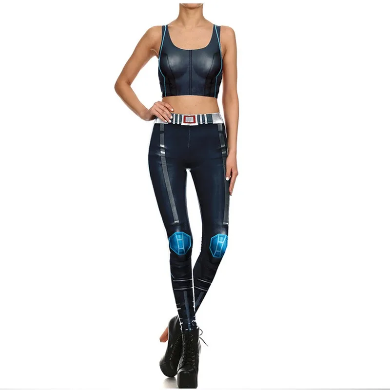

Baodilang 2017 New Fitness 2 Peice Set Women Crop Tops And Pants Suit Cos Workout Set Tank Top And Leggings Sets