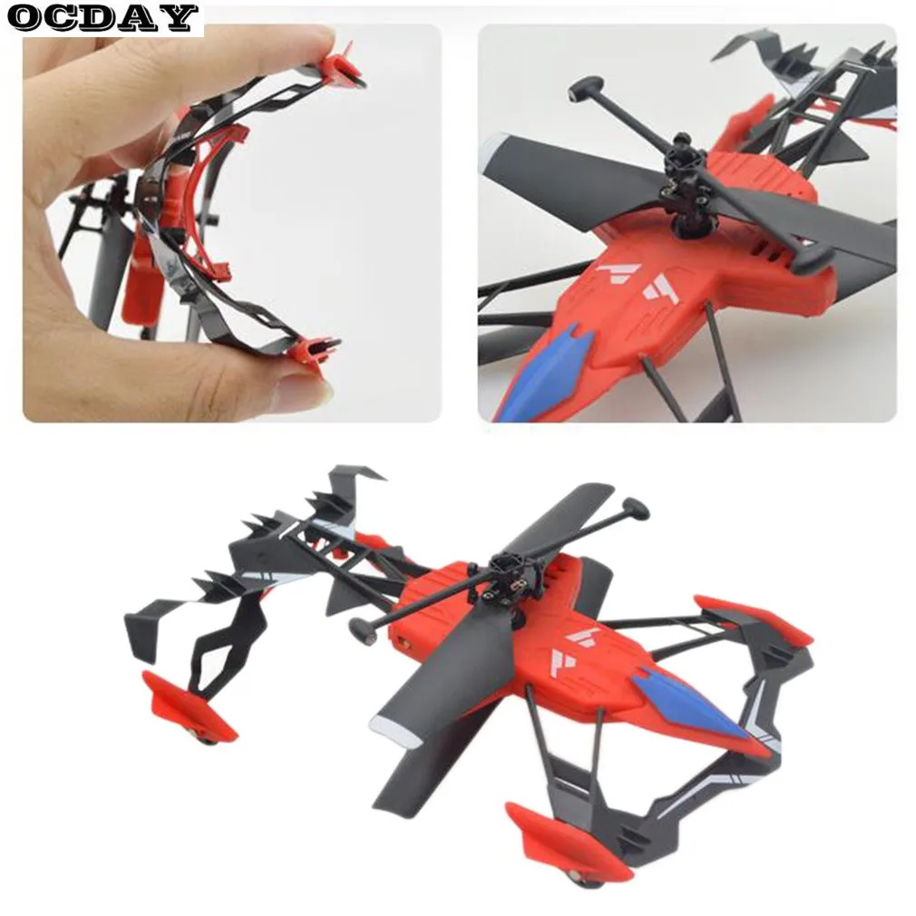 

Multifunction Mini Drone Toys For Kids 2CH Air-Ground RC Flying Car Dual Mode Air Remote Control Helicopter Quadcopter Drone Toy