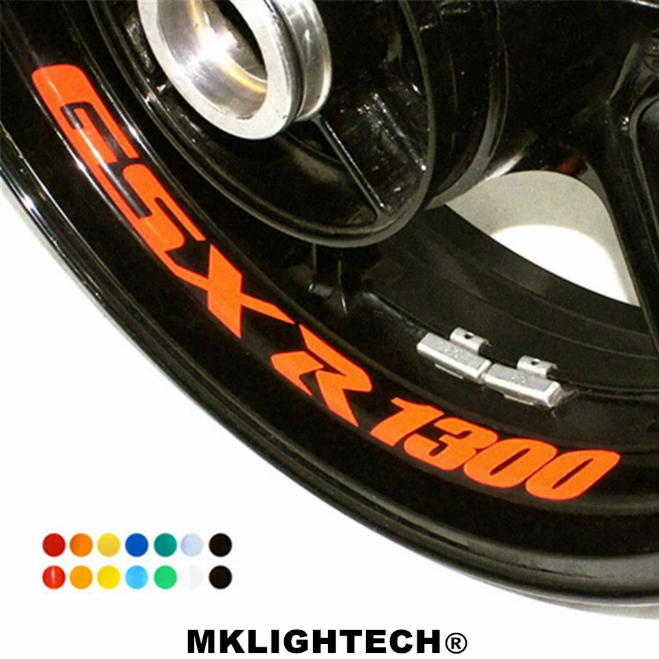 

k-sharp 8 X CUSTOM INNER RIM DECALS WHEEL Reflective STICKERS STRIPES FIT SUZUKI GSXR 1300