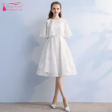Таня новые дешевые совок сексуальные короткие платья для выпускного вечера белые кружевные вечерние платья выпускное платье подростковые платья DQG855