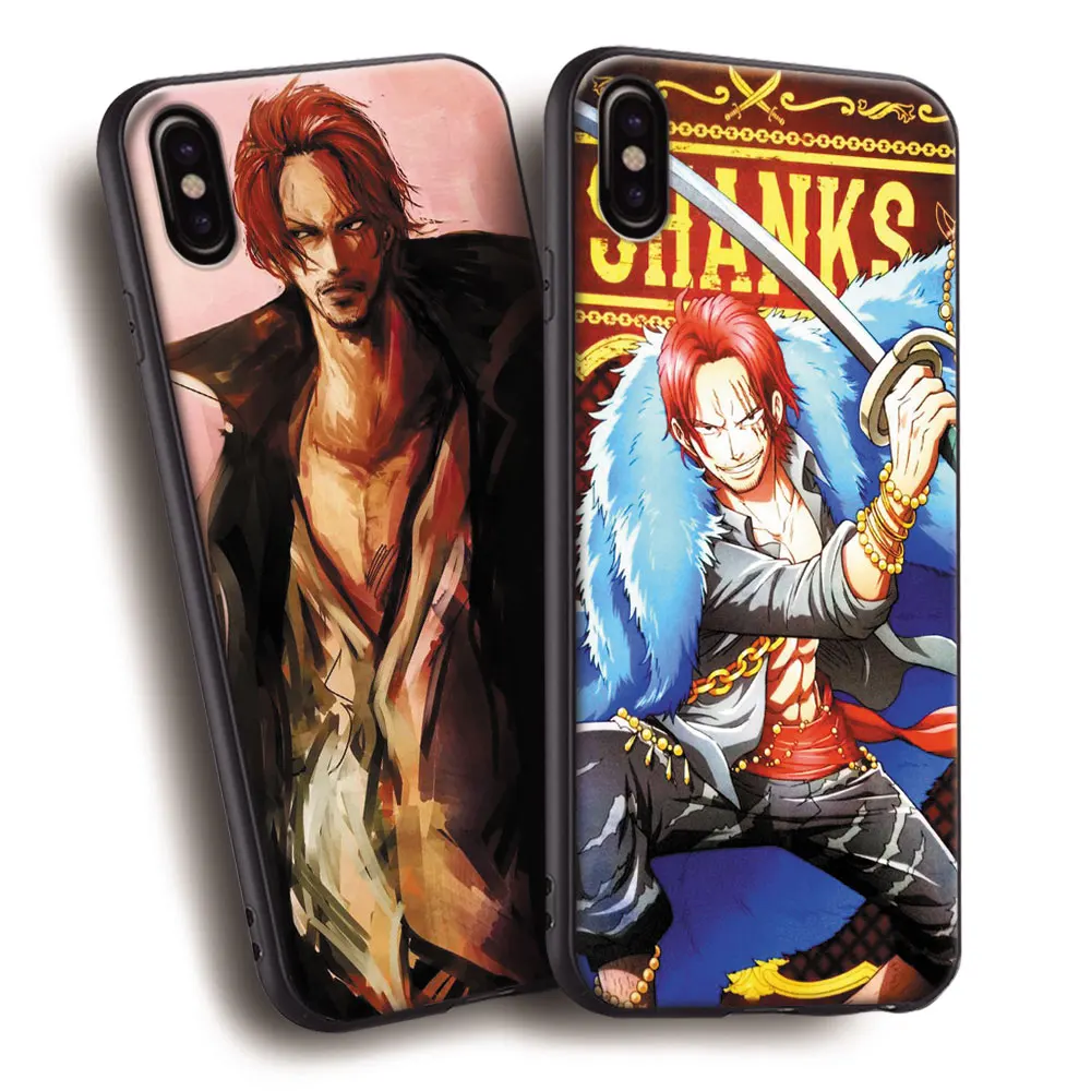 

Red Hair Shanks One piece Soft Silicone Phone Case Cover Shell For Apple iPhone 5 5s SE 6 6s 7 8 Plus X 10