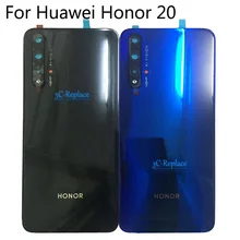 6,3 дюймов для huawei Honor 20 YAL-AL00/Honor 20 Global YAL-L21 задняя крышка батарейного отсека Корпус задняя часть стекла