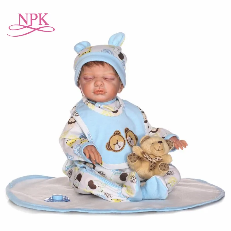 NPK Кукла реборн с мягкой натуральной нежное прикосновение Моделирование ручной работы Спящая кукла творческий подарок для детей на день