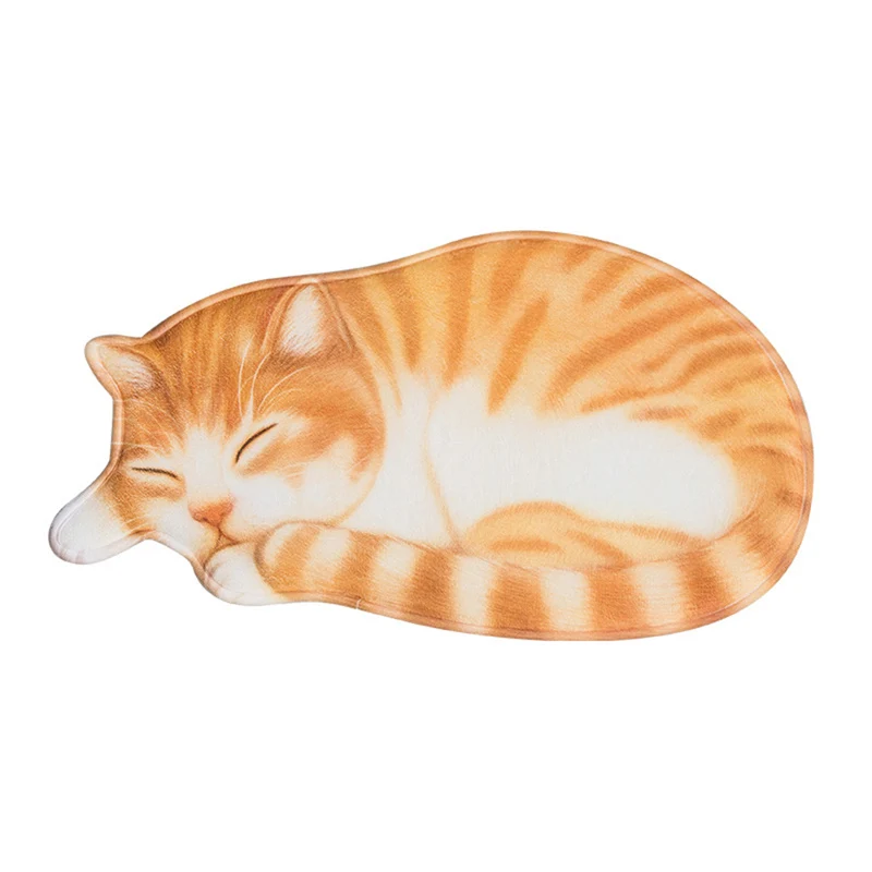 

EHOMEBUY New Arrival Carpet Cat Shaped Carpet Floor Protection Living Room Anti Slip Pet Pads Home Bedroom Footpad Decoration