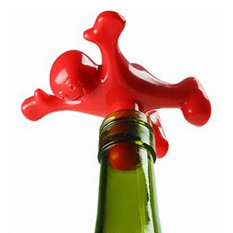 Buy 1pc New Creative Funny Happy Man Guy Wine Stopper