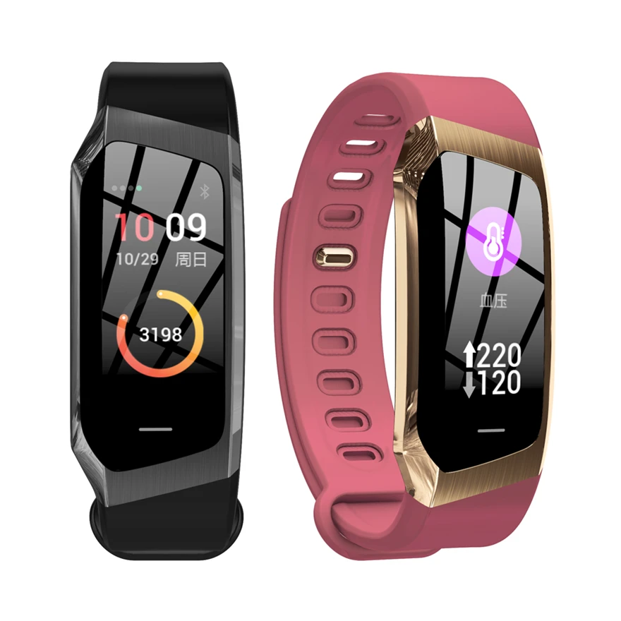 

E18 Smart Band 2019 Color Touch Screen ip67 Waterproof Blood Pressure Oxygen Heart Rate Monitor Sport Bracelet Talk Band Mi 2 3