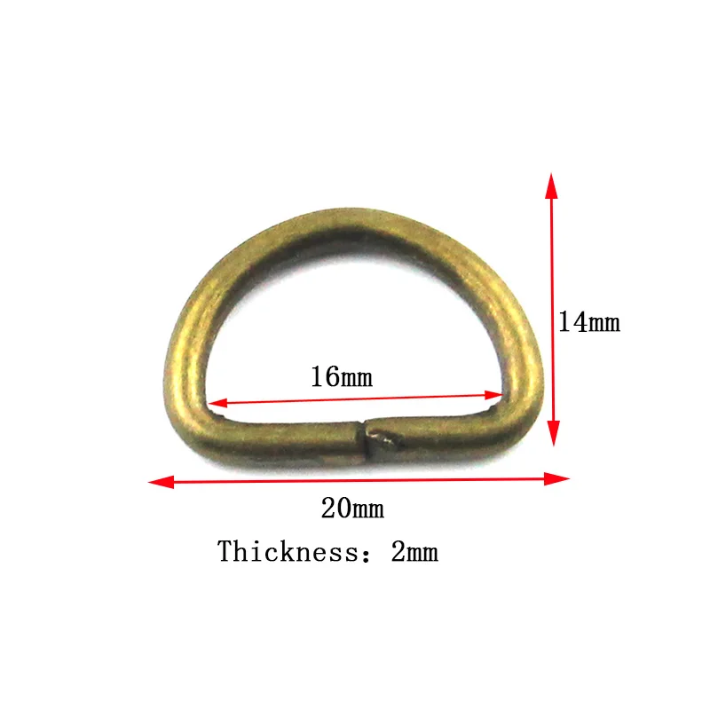10 шт./упак. 3/"~ 2" D кольцо металлическая пряжка ЛЯМКИ рюкзак сумка Запчасти Leathercraft ремешок собачьих ошейников швейная фурнитура 7 Размеры Палочки - Цвет: Bronze 16mm