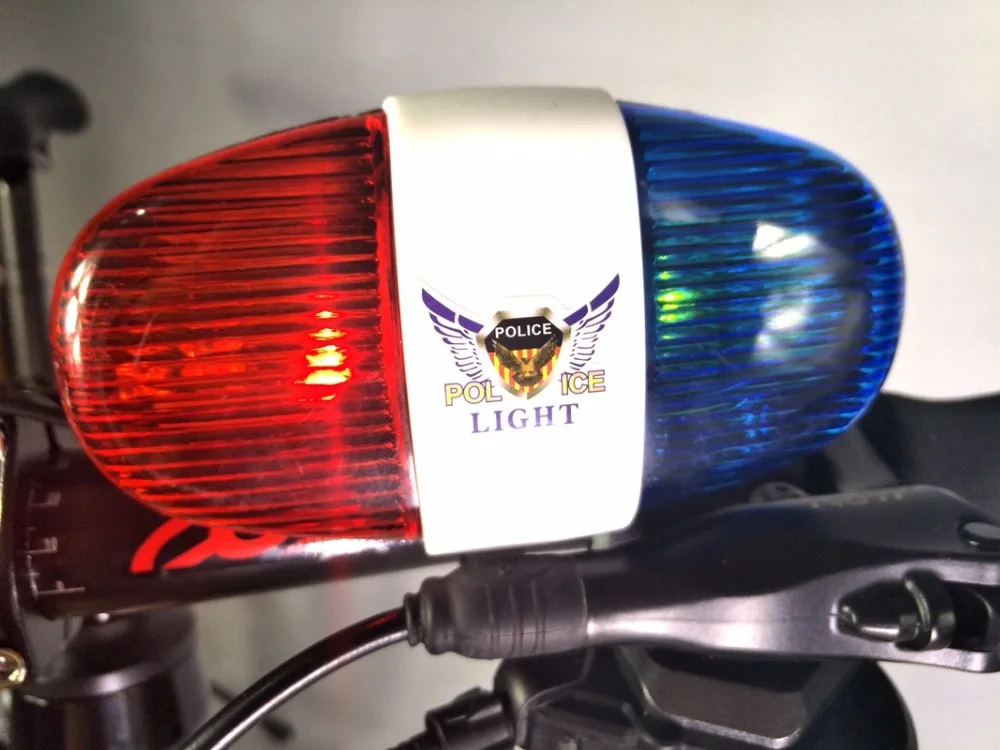 6 LED 4Ton Fahrrad Klingel Polizei Sirene Fahrradklingel Rücklicht für Kinder OR 
