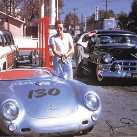 James Dean - Car Laminated Poster (20 x 16)