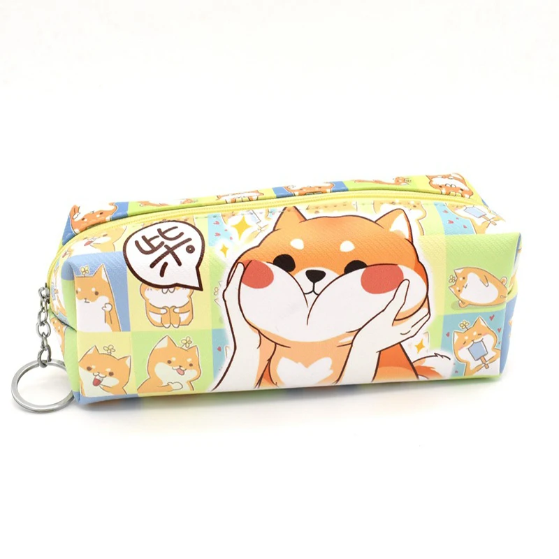 

1pc Cute Cartoon Dog PU Pencil Case Kawaii Stationary Large Capacity Pen Holder Bags for Girl Cosmetics Brushes Storage Bag Gift