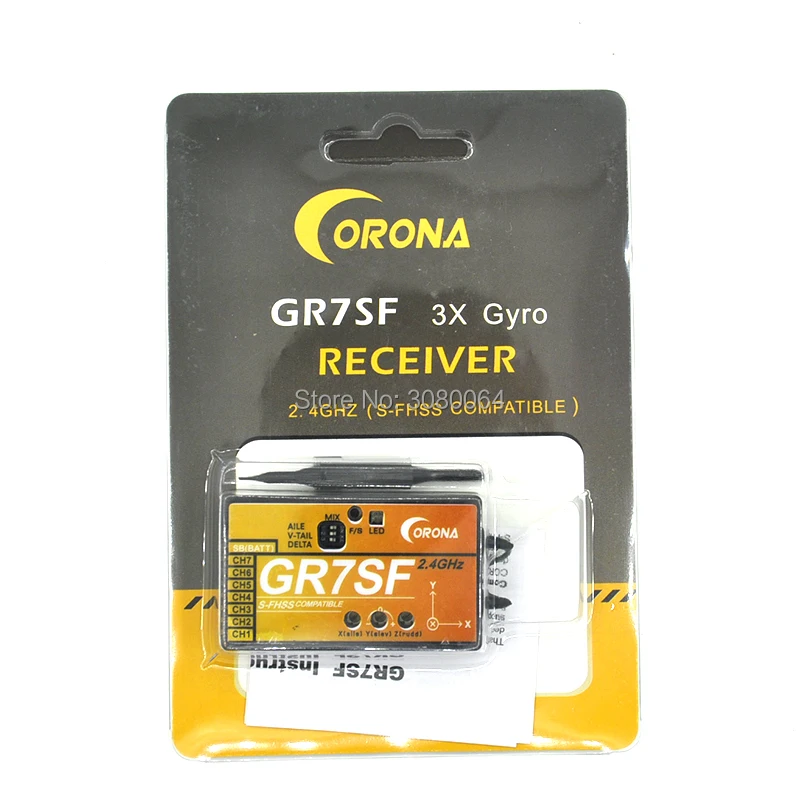 CORONA 2 4 7CH GR7SF S FHSS приемник buil in Gyro совместим с FUTABA T6J T8J 10J T14SG|corona receiver|receiver futabafutaba