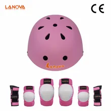 LANOVA детский шлем для скейтбординга, защитное снаряжение, наколенники, налокотники, нарукавники для мульти-спортивных катаний, велоспорта
