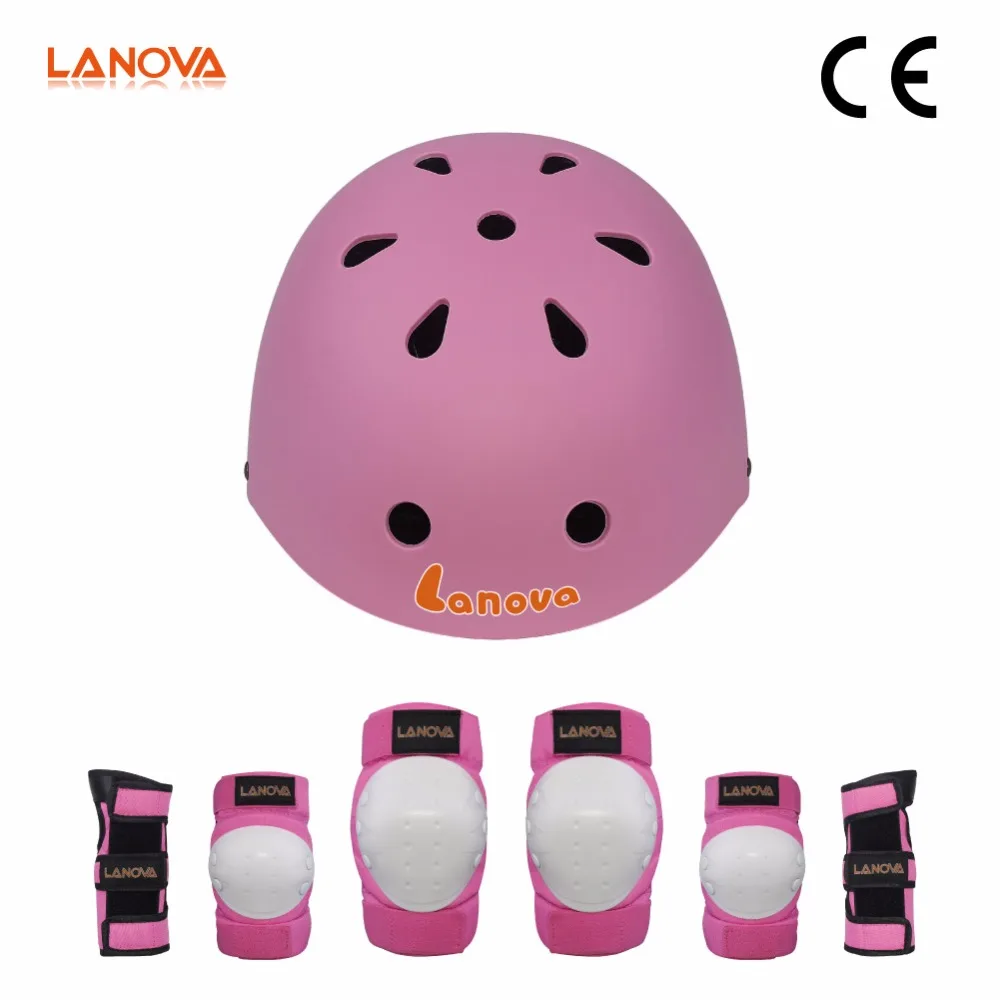 LANOVA Kids Toddler Skateboarding Helmet Protective Gear Knee pads Elbow Pads Wrist Guards for