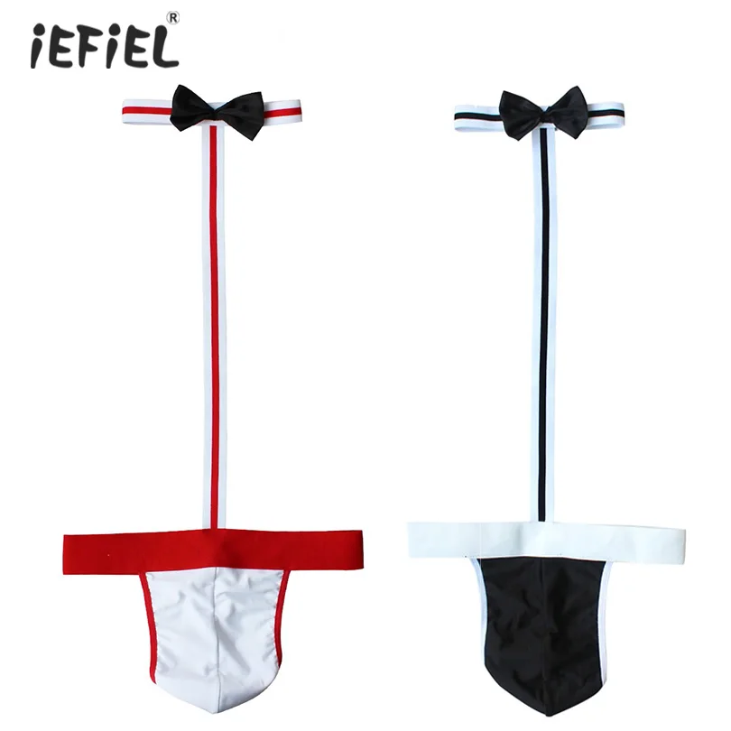 

Adult Mens Thong Sexy Lingerie Cotton Collared Borat Swimsuit Mankini Costume for Gay Pouch Sissy Male Panties Briefs Underwear