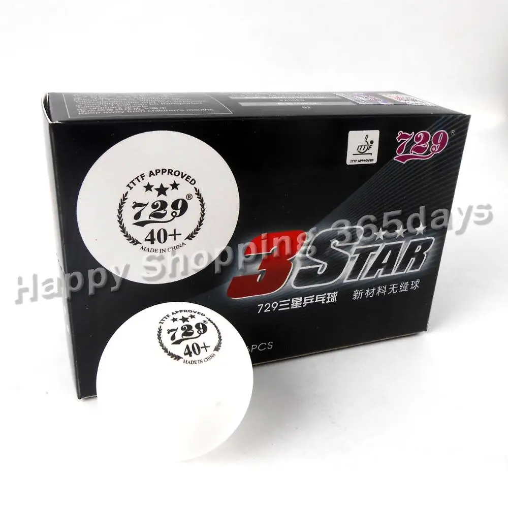 

6x RITC729 3 Star 3-Star 40+ New Materials White Table Tennis Balls for Ping Pong