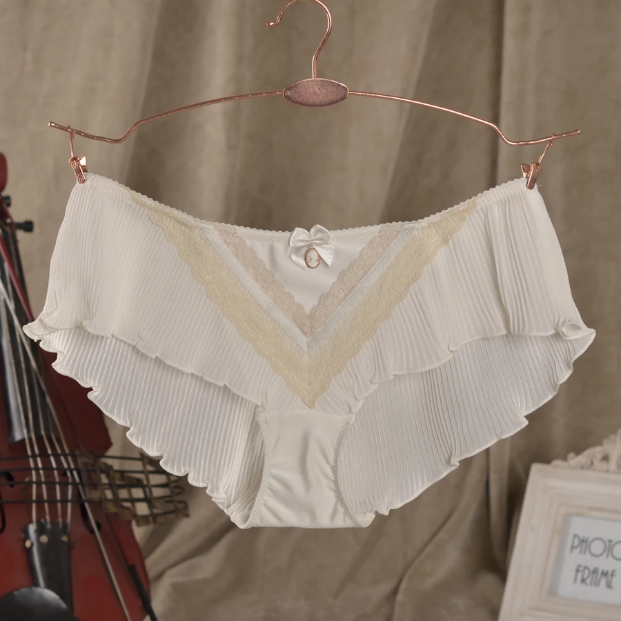 women's luxury panties trunk sexy ruffle nice bottom women's low waist