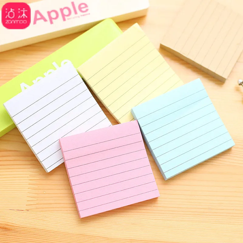 

Simple macarons sticky notes N times stickers Striped notes stickers Memo notes book Office gadgets