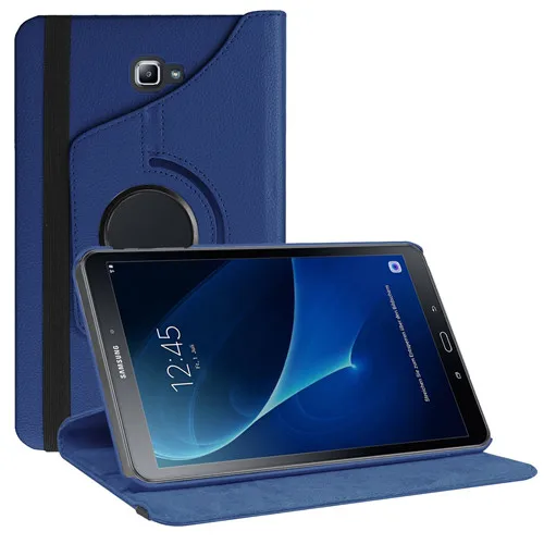 360 Вращение из искусственной кожи чехол для Samsung Galaxy Tab A A6 10,1 SM-T580 T580N T585 T585C планшеты чехол Smart Cover принципиально+ стилус - Цвет: Dark Blue