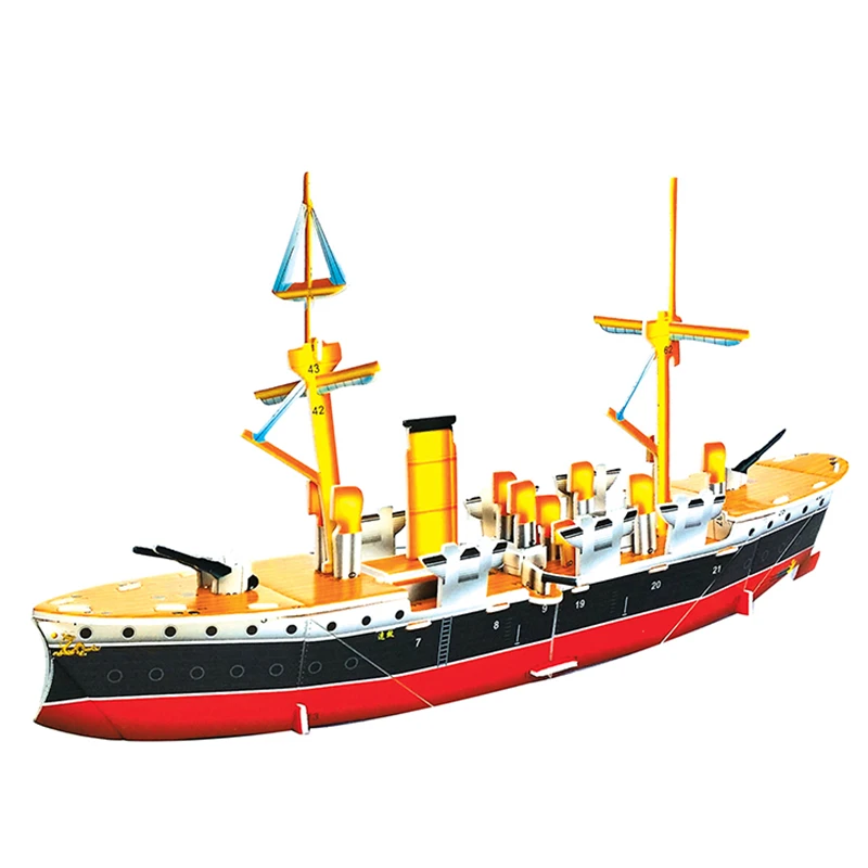 

3D Puzzle Safe Foam Model Building Model Building Kits DIY Ship Destroyer Boat Military Toys for Children