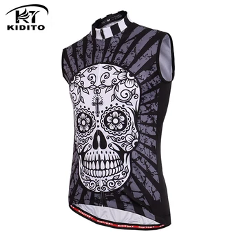 

KIDITOKT 2019 Pro Sleeveless Cycling Jersey Quick-Dry Cycling Breathable MTB Bicycle Clothing Racing Bike Clothes For Mans
