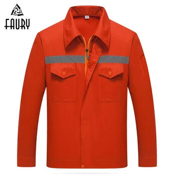 

Workshop Wear Clothes with Resflectors Summer Long Sleeve Engineering Uniforms Patchwork Security Labour Protection Jacket Pants
