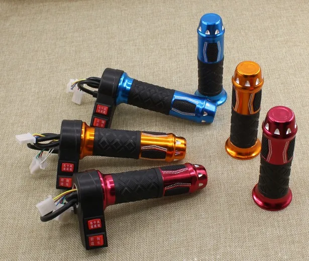 Perfect handlebar twist throttle gas handle with forward/reverse switch+3 gears/cruise switch electric bike scooter tricycle parts grips 6