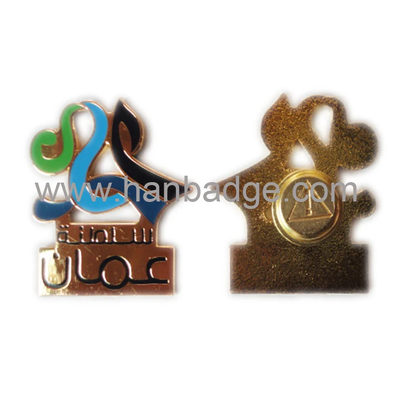 

Customized Oman Badge Custom Soft Enamel Pin Badges With Strong Magnet Back