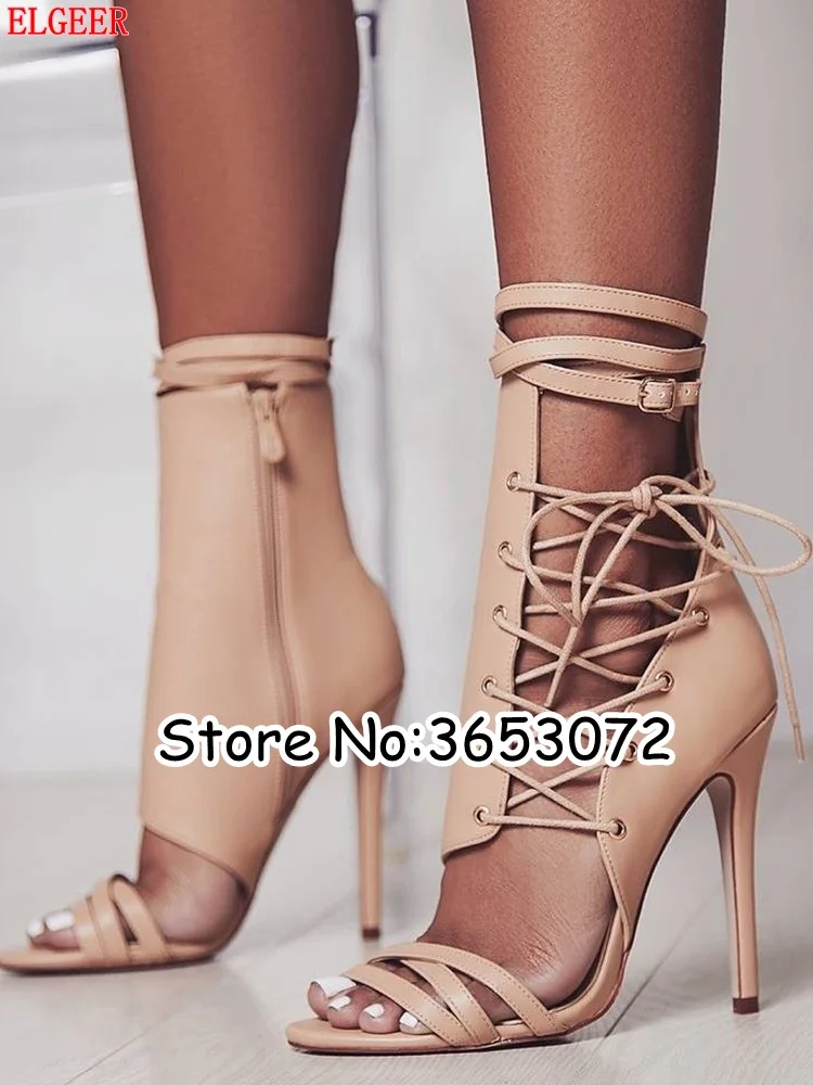 bandage lace up heels