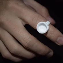 100 шт пигмент для микроблейдинга клеевые кольца татуировки чернила держатель для полупостоянного макияжа Инструменты H7JP