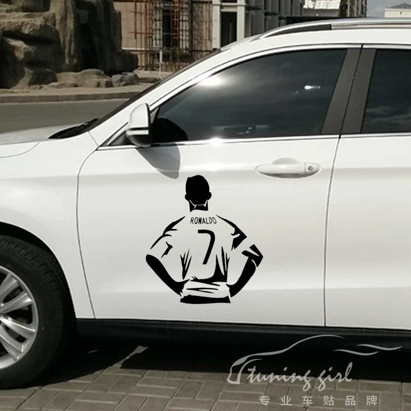 

Car Sticker Italy Juve Football Cristiano Ronaldo No.7 CR7 Back View Decals For Door Auto Tuning Styling 33x30cm 50x45cm D20