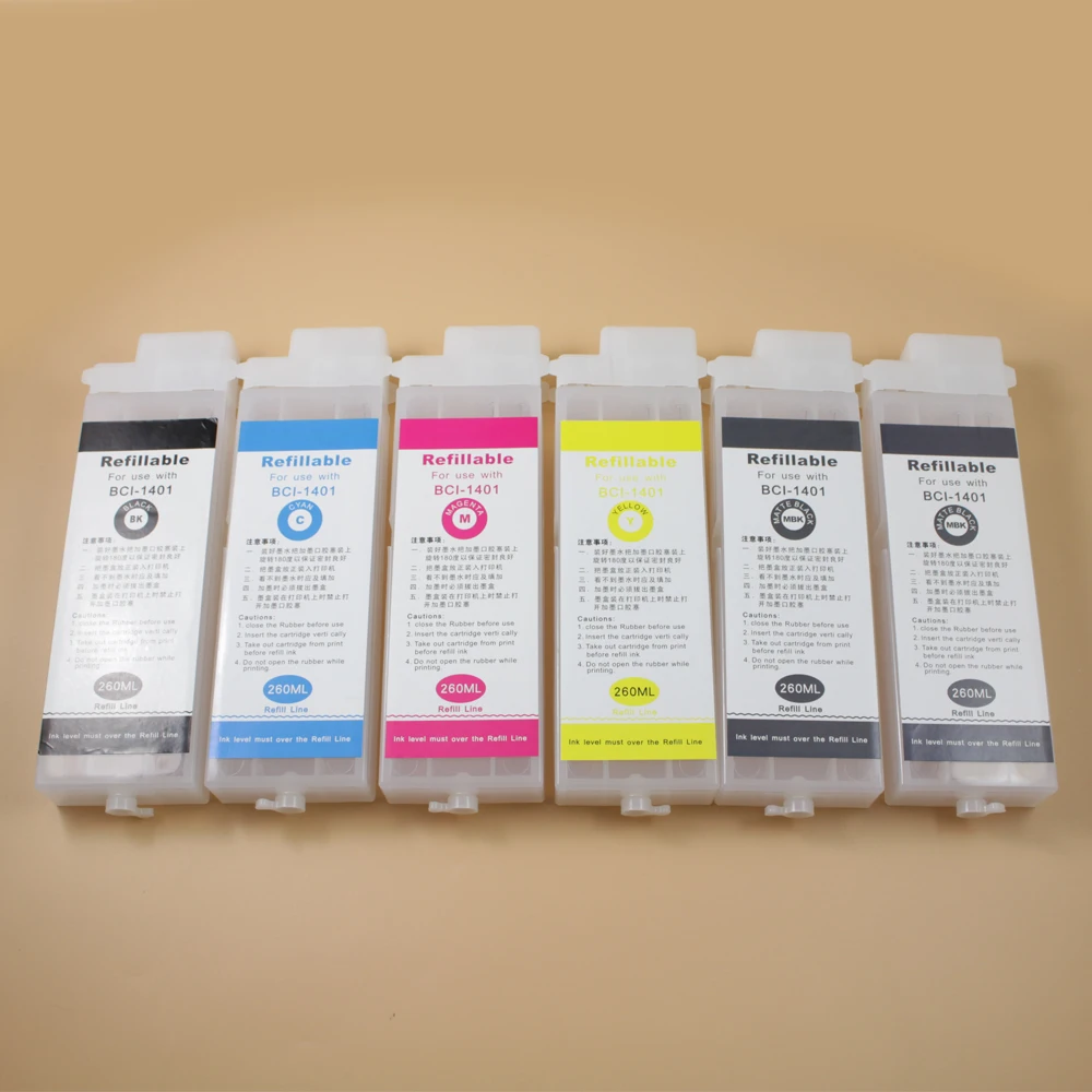 6 шт. картриджи для принтеров Canon IPF710 610 510 с чипами PFI 102 BK C M Y MBK|printer cartridge chip|printer
