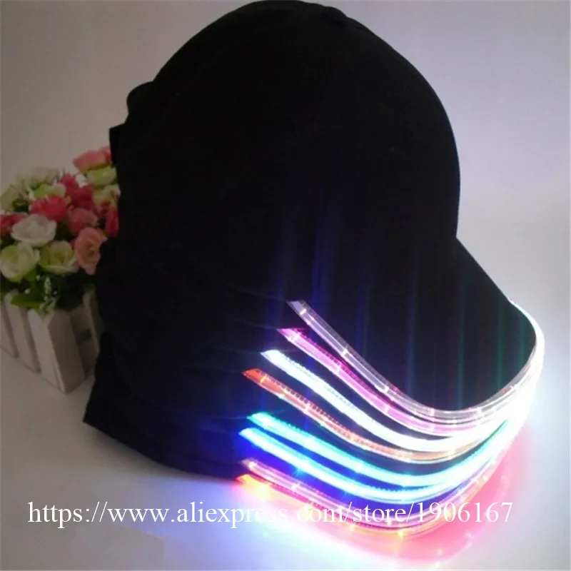 New Fashion Glow in Dark Light Up LED Hat Baseball Caps Luminous Holiday Hat Unisex02