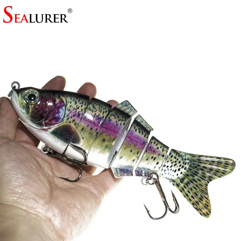 Новый искусственные приманки большая Рыбалка приманка 6 сегмент swimbait Жесткий приманки медленно 110г 20см рыбы крючки Размер Новый искусственные приманки большая Рыбалка приманка 6 сегмент swimbait Жесткий приманки медленно 110г 20см рыбы крючки Размер