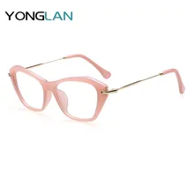 Yong Lan дизайн женские кошачьи очки Оптические очки Блок рамы близорукость прозрачные линзы Gafas Oculos De Sol Feminino