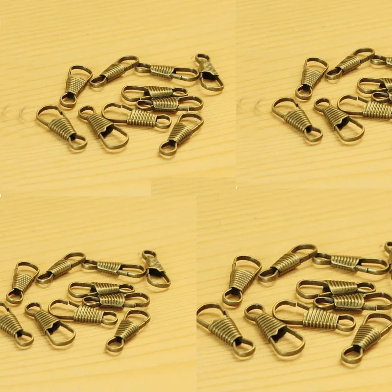 100 Pieces Anti Brass Spring Hook Snap Spring Clasp Purse, Key Chain