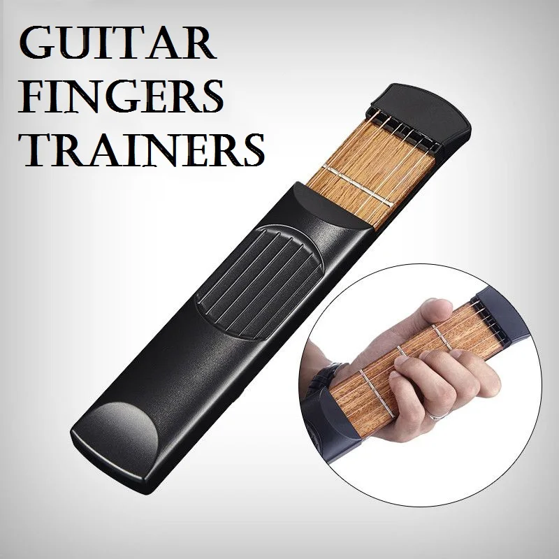 Portable guitar strings trainers, hand and chord transformation