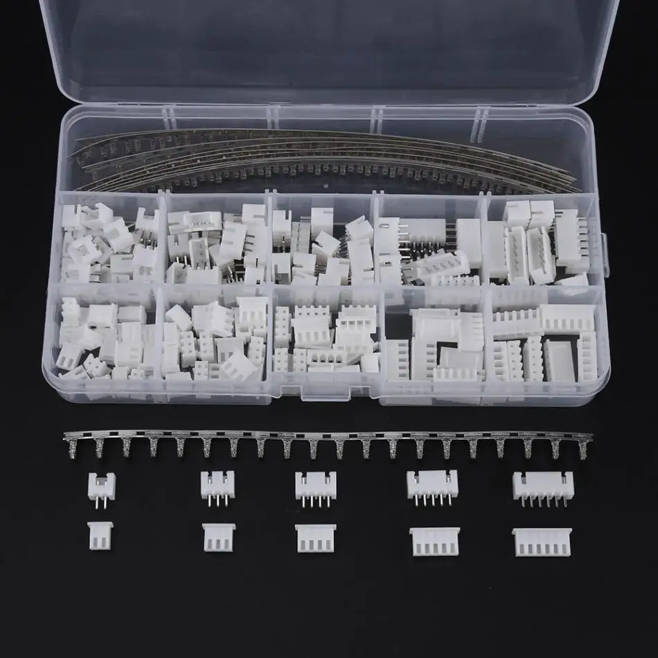 

350pcs/set 2.54 mm Wire Jumper Header Pin Connector Housing Male Female Electrical Pin Jumper Header kit 18-26AWG 2/3/4/5/6Pin