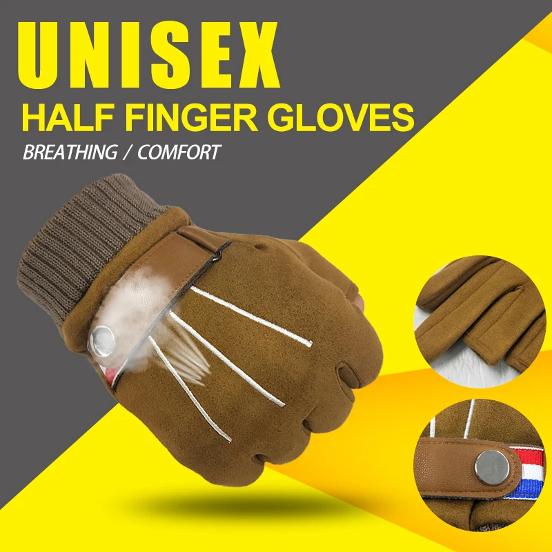 CHING YUN Missing finger Gloves Women&Men Elastic Breathable Semi-finger unisex Gloves Outdoor Ridding Climbing  spring Mitten