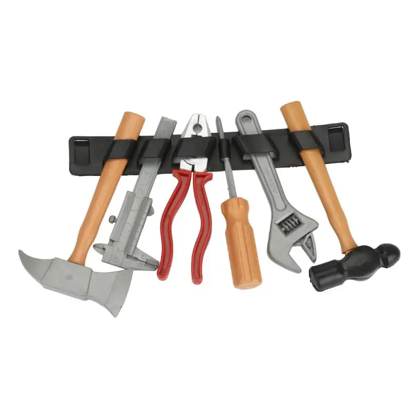 

Children Tool Kit Toy Plastic Toiletry Kit Screwdriver Hammer Tongers 6 pieces a set Q30 AUG22