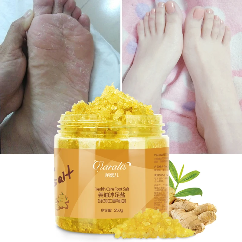 

Ginger Extract SPA Salt Foot Salt Bath Salt Exfoliation Dead Skin Remover for Feet Skin Care Massage Scrub Whitening Baby Foot