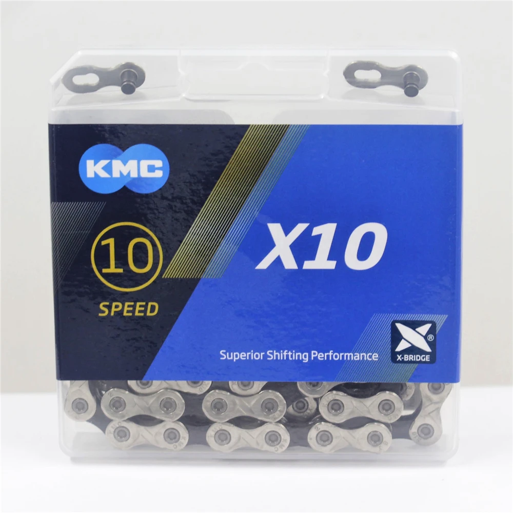 Новинка KMC X10 X10.93 MTB цепь для дорожного велосипеда 116L 10 цепь для скоростного велосипеда Волшебная горная кнопка с оригинальной коробкой